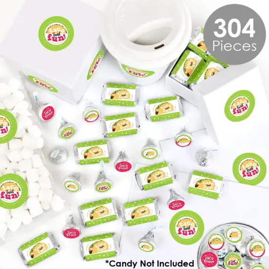 Big Dot of Happiness Taco 'Bout Fun - Fiesta Candy Favor Sticker Kit - 304 Pieces {3}