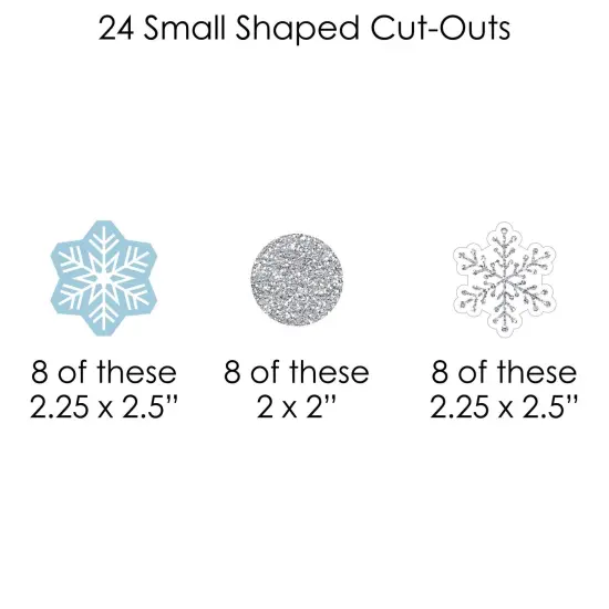 Big Dot of Happiness Winter Wonderland - Snowflake Holiday Party and Winter Wedding DIY Decorations - Clothespin Garland Banner - 44 Pieces {7}