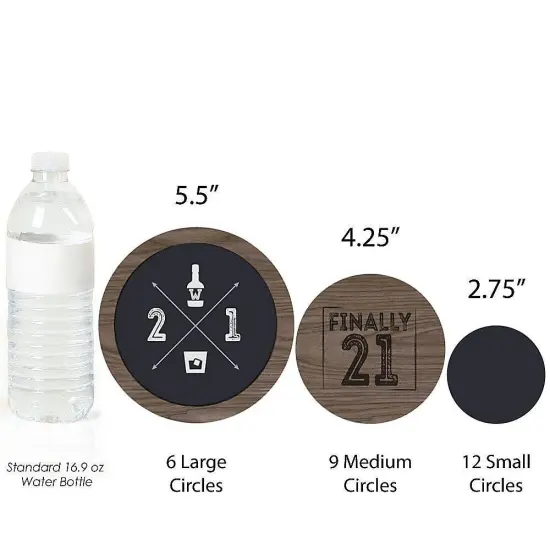 Big Dot of Happiness Finally 21 - Birthday Party Giant Circle Confetti - 21st Birthday Party Decorations - Large Confetti 27 Count {4}