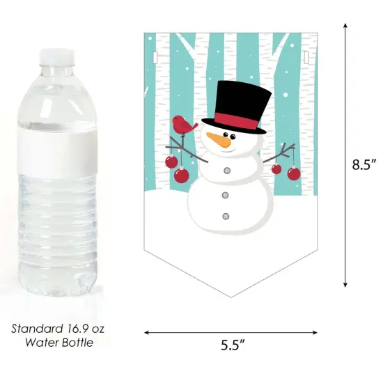 Big Dot of Happiness Let It Snow - Snowman - Holiday and Christmas Bunting Banner - Winter Party Decorations - Let It Snow Happy Holidays {3}