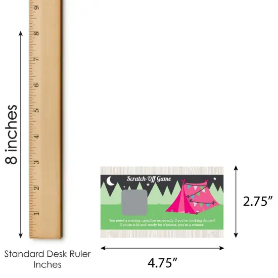 Big Dot of Happiness Let's Go Glamping - Camp Glamp Party or Birthday Party Game Scratch Off Cards - 22 Count {7}