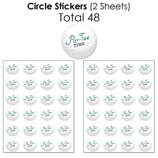 Big Dot of Happiness Par-Tee Time - Golf - Birthday or Retirement Party Candy Favor Sticker Kit - 304 Pieces {7}
