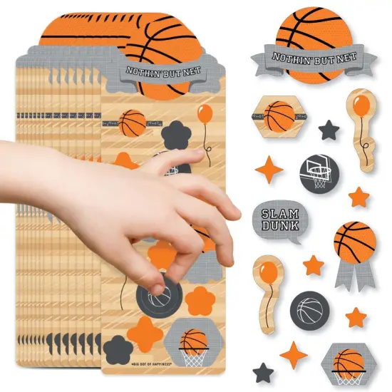Big Dot of Happiness Nothin' but Net - Basketball - Birthday Party Favor Kids Stickers - 16 Sheets - 256 Stickers {1}