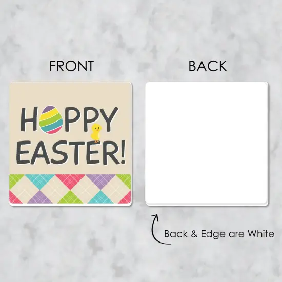 Big Dot of Happiness Hippity Hoppity - Funny Easter Bunny Party Decorations - Drink Coasters - Set of 6 {7}