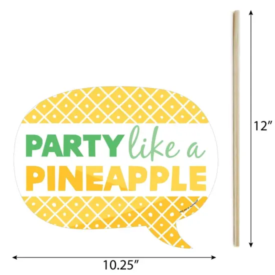 Big Dot of Happiness Funny Tropical Pineapple - Summer Party Photo Booth Props Kit - 10 Piece {6}
