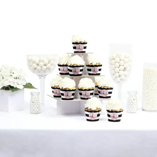 Big Dot of Happiness Paris, Ooh La La - Paris Themed Baby Shower or Birthday Party Decorations - Party Cupcake Wrappers - Set of 12 {3}