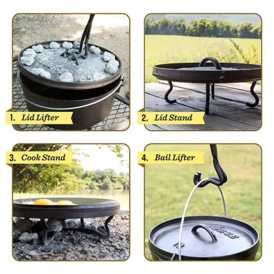 Lodge 4-in-1 Camp Dutch Oven Tool {3}