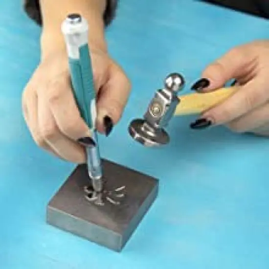 CousinDIY Stamp & Go Steel Stamping Block-Silver {3}