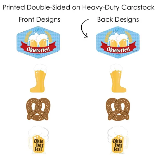 Big Dot of Happiness Oktoberfest - German Beer Festival Centerpiece Sticks - Showstopper Table Toppers - 35 Pieces {7}
