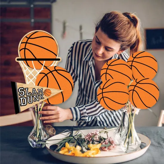 Big Dot of Happiness Nothin' but Net - Basketball - Baby Shower or Birthday Party Centerpiece Sticks - Showstopper Table Toppers - 35 Pieces {4}