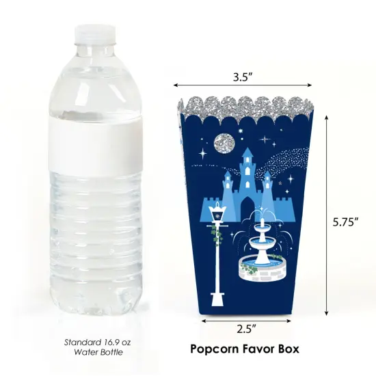 Big Dot of Happiness Fairy Tale Fantasy - Royal Prince and Princess Party Favor Popcorn Treat Boxes - Set of 12 {3}