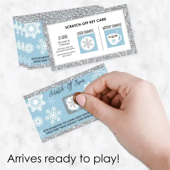 Big Dot of Happiness Winter Wonderland - Snowflake Holiday Party and Winter Wedding Game Scratch Off Cards - 22 Count {3}