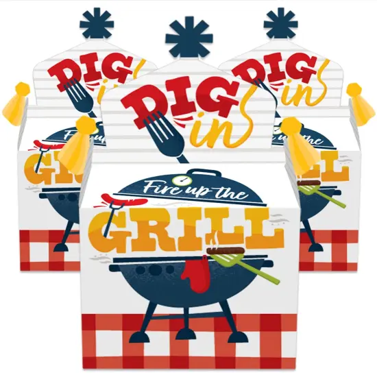 Big Dot of Happiness Fire Up the Grill - Treat Box Party Favors - Summer BBQ Picnic Party Goodie Gable Boxes - Set of 12 {3}