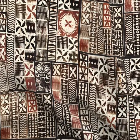 Various Fabrics by the Yard or Fat Quarter Brown, Mudcloth, Panpacific, Tapa, Tiki, Aloha, Hawaii, Fiji, Custom Printed Fabric by Spoonflower {5}