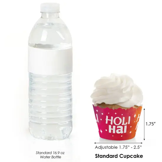 Big Dot of Happiness Holi Hai - Festival of Colors Party Decorations - Party Cupcake Wrappers - Set of 12 {4}