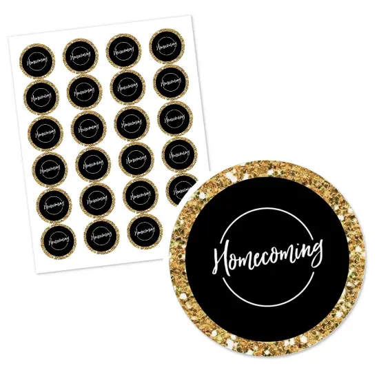 Big Dot of Happiness Hoco Dance - Round Homecoming Circle Sticker Labels - 24 Count {3}