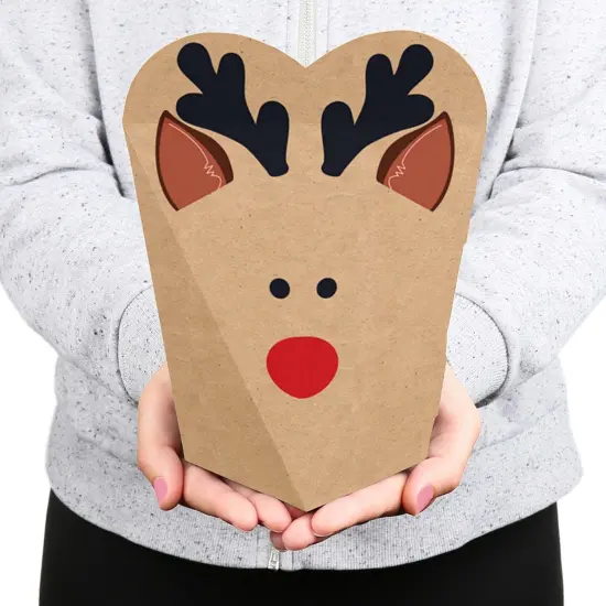 Big Dot of Happiness Prancing Plaid - Christmas and Holiday Party Favors - Gift Heart Shaped Favor Boxes for Women and Kids - Set of 12 {6}