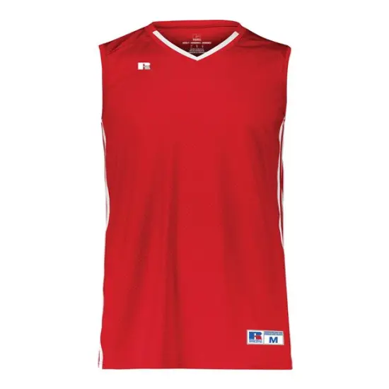 Russell Athletic&reg; Legacy V-Neck Basketball Jersey True red/ white {1}