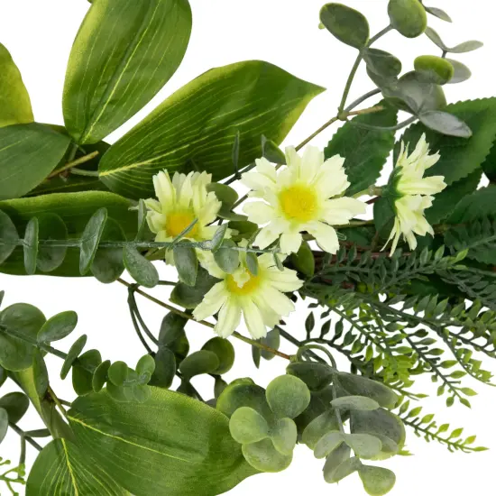Northlight Mixed Foliage and Daisy Spring Garland - 5' Green {5}