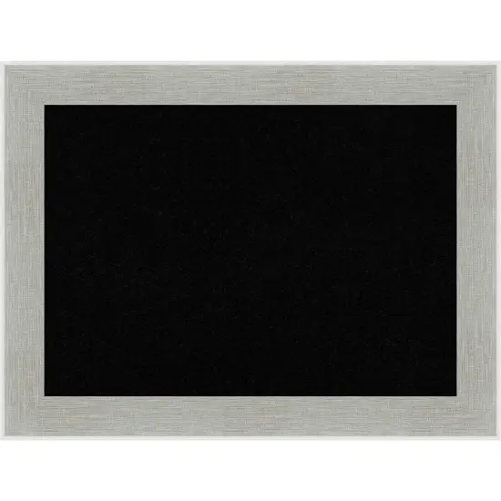 Glam Linen Grey Framed Corkboard, Black Cork {1}