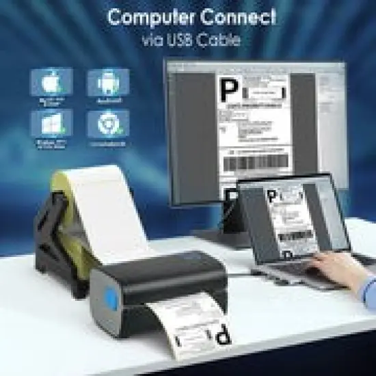 Wireless Thermal Label Printer Jiose 162mm/s High-Speed 4x6 Shipping Label Printer {5}