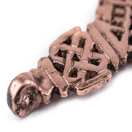 Awash Copper Ethiopian Coptic Cross Pendant (40x65mm): Authentic Ethiopian East African Design for Jewelry & Necklace Making {4}
