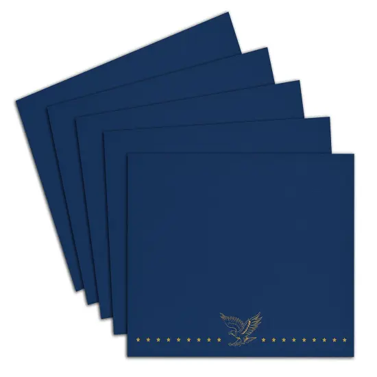 Great Papers! Certificate Cover with Gold Foil, Patriotic, Navy, 12" x 9.375"(folded) with Die-Cuts for 8.5" x 11" Document, 5 Count {2}