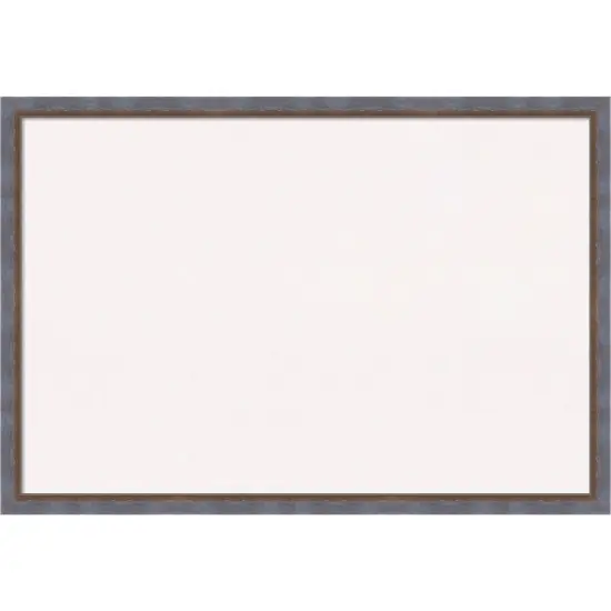 Two Tone Wood Framed Corkboard, White Cork Blue Copper {7}