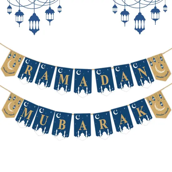Banner Ramadan Decorations for Home 2023 Ramadan Banner Ramadan Mubarak Kareem Decorations {2}