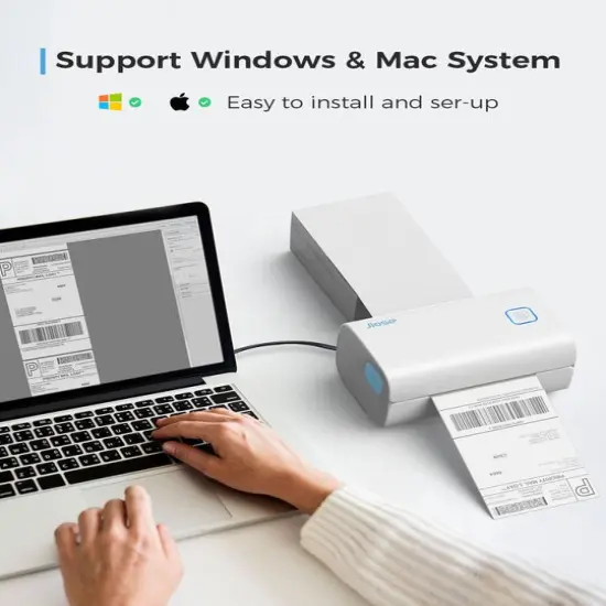 Jiose 4x6 Shipping Label Printer High-Speed High-Quality Printing for Seamless Package Addressing White {5}