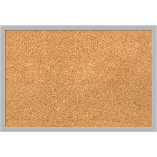 Hera Chrome Framed Corkboard, Natural Cork {1}