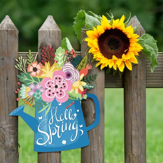 Front Door Hello Spring Home Sign Spring Door Wreaths Sign for Home Spring Hanging Home Sign (Hello Spring Style) {5}