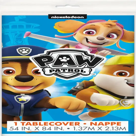 Paw Patrol Plastic Tablecover 54X84 {1}