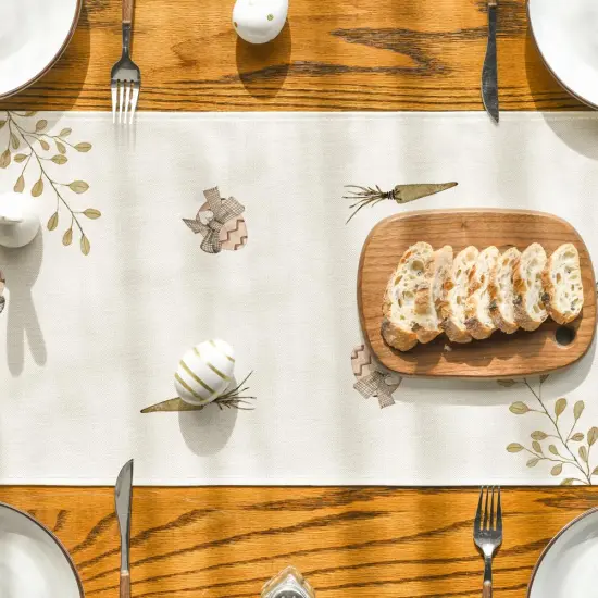 Artoid Mode Carrots Rabbit Bunny Happy Easter Table Runner, Spring Summer Seasonal Holiday Kitchen Dining Table Decoration for Indoor Outdoor Home Party Decor 13 x 72 Inch {2}