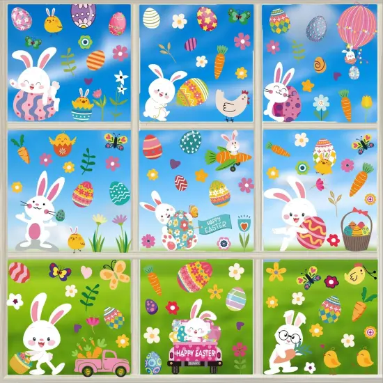 Easter Window Clings Decorations for Glass Window Stickers Decal {1}
