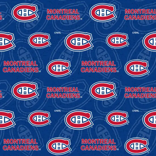 Sykel Enterprises NHL Team Cotton Fabric-Montreal Canadiens Tone on Tone Cotton Quilting Fabric {1}