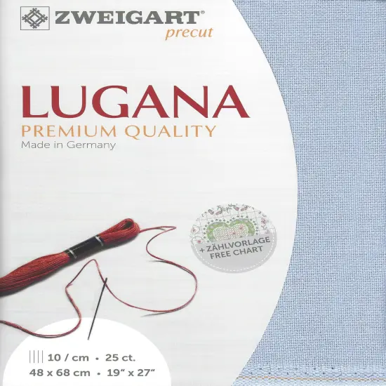 Precut Zweigart Lugana 25 count Light Blue {1}