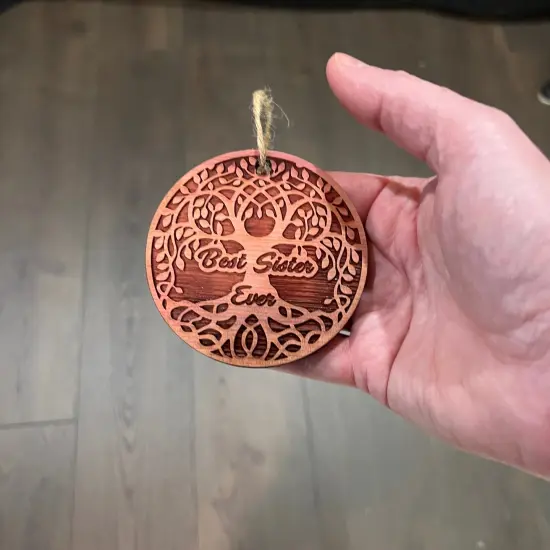 Best Sister Ever Celtic Tree of Life - Cedar Ornament {4}