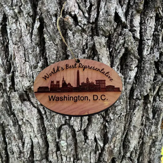 worlds Best Representative Washington DC - Cedar Ornament {2}