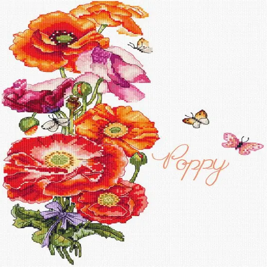Poppy L8075 Counted Cross Stitch Kit {1}