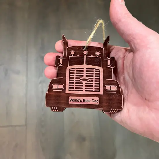 Diesel Worlds Best Dad - Cedar Ornament {4}