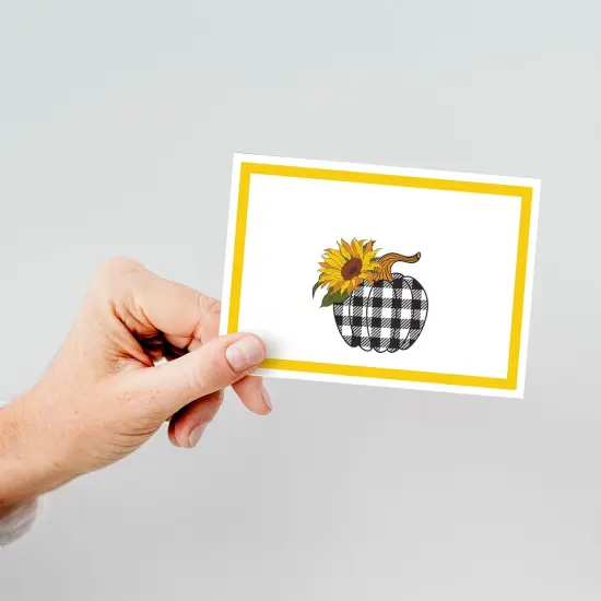 Great Papers! Thank You Note Cards with White Envelope, Sunny Plaid Pumpkin, 4.75" x 3.375"(folded), 50 count {3}