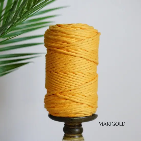 3mm EGYPTIAN GIZA COTTON | Single Strand Macrame Cord Marigold {1}