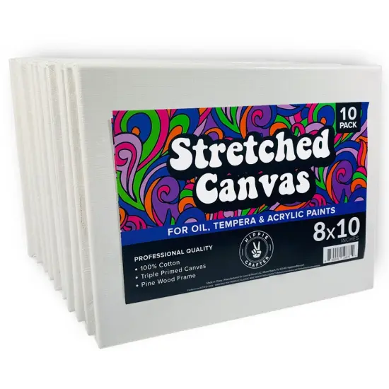 10 Pack Stretched Canvases for Painting Blank Paint Canvases for Painting Supplies Painting Canvas Acrylic Paint, Oil Art Small Canvases for Painting Rectangle Art Canvases for Painting Bulk {2}
