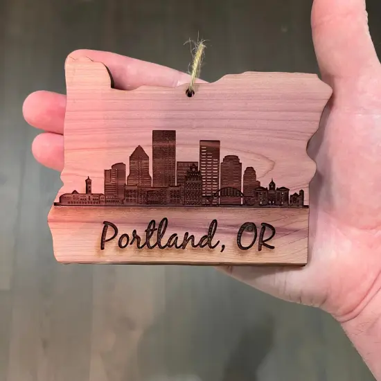 Portland OR - Cedar Ornament {3}