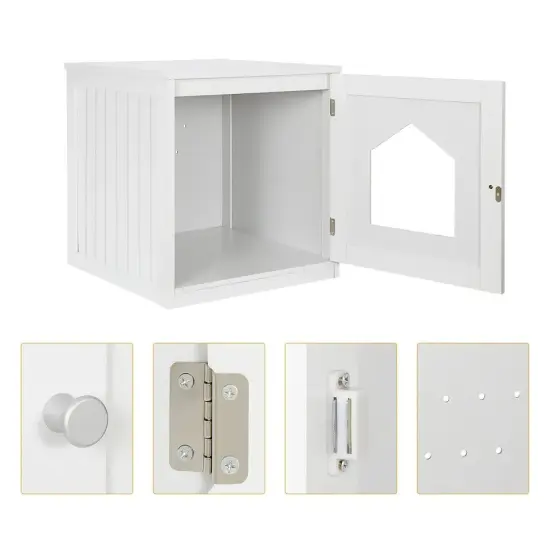 Heavy Duty Cat House & Side Table Cat House Indoor Decor Kitty Sleep Box {3}