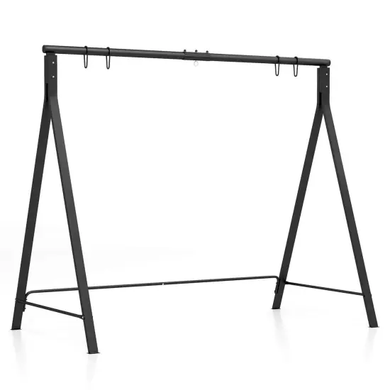 Costway Outdoor Porch Swing Frame Patio Metal Swing Stand with A-Shaped Structure {1}