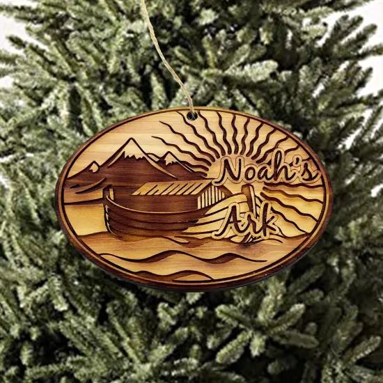 Noahs Ark - Cedar Ornament {3}