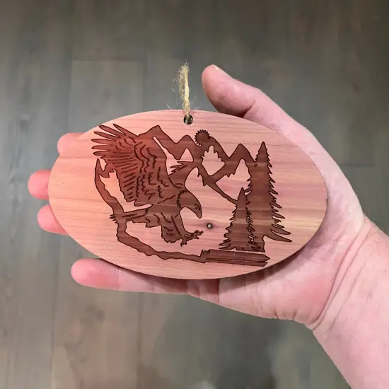 Eagle Mountain - Cedar Ornament {6}