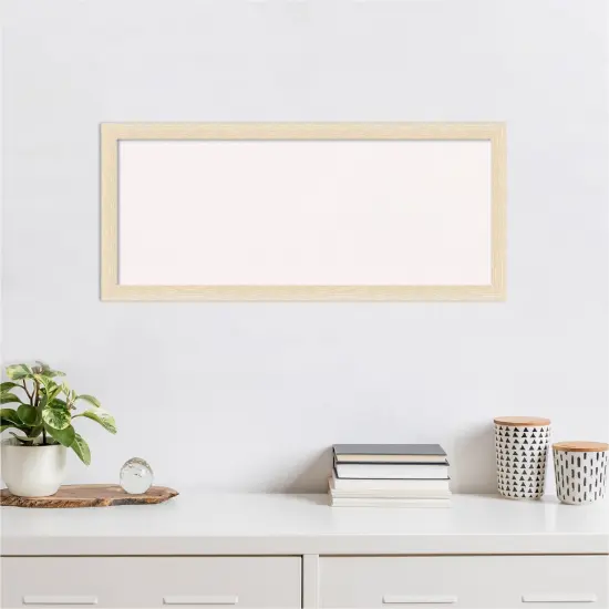 Woodgrain Stripe Wood Framed Corkboard, White Cork Blonde {4}
